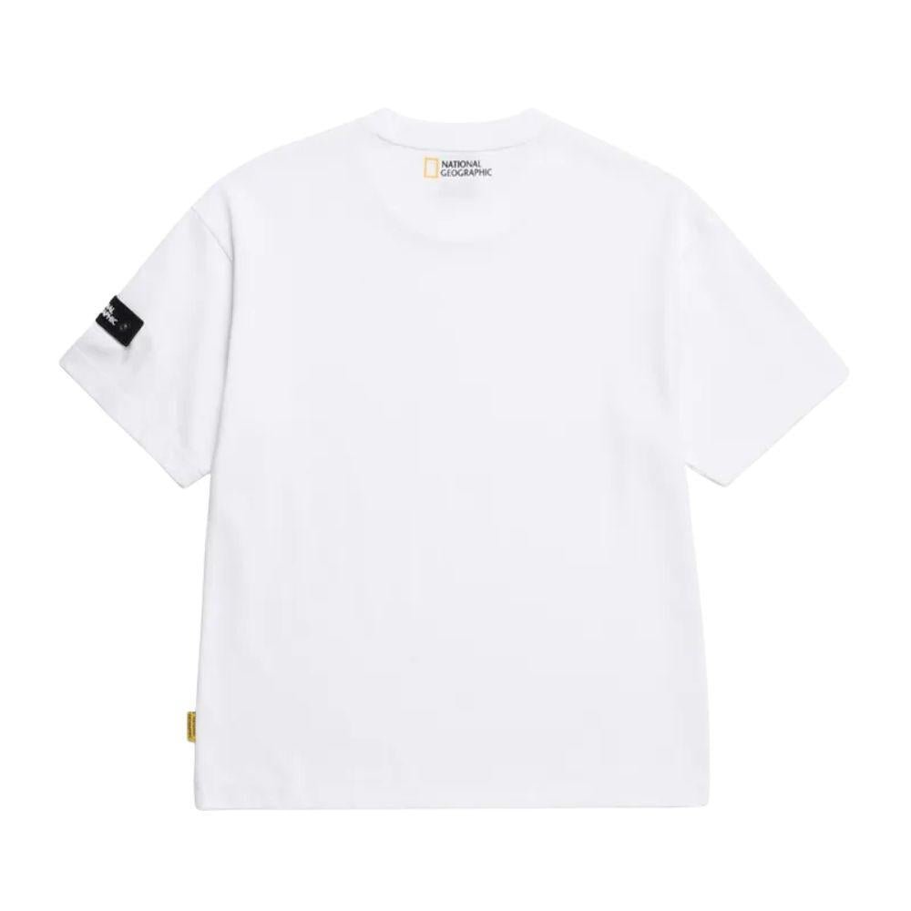 NATIONAL GEOGRAPHIC PATCH SEMI OVERSIZED TEE เสื้อยืดทีเชิ๊ตสำหรับผู้ชายและผู้หญิง - Rev Online