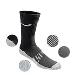 SAUCONY RUN DRY CREW SOCK 6/PACK ถุงเท้าวิ่งสำหรับผู้ชายและผู้หญิง - Rev Online