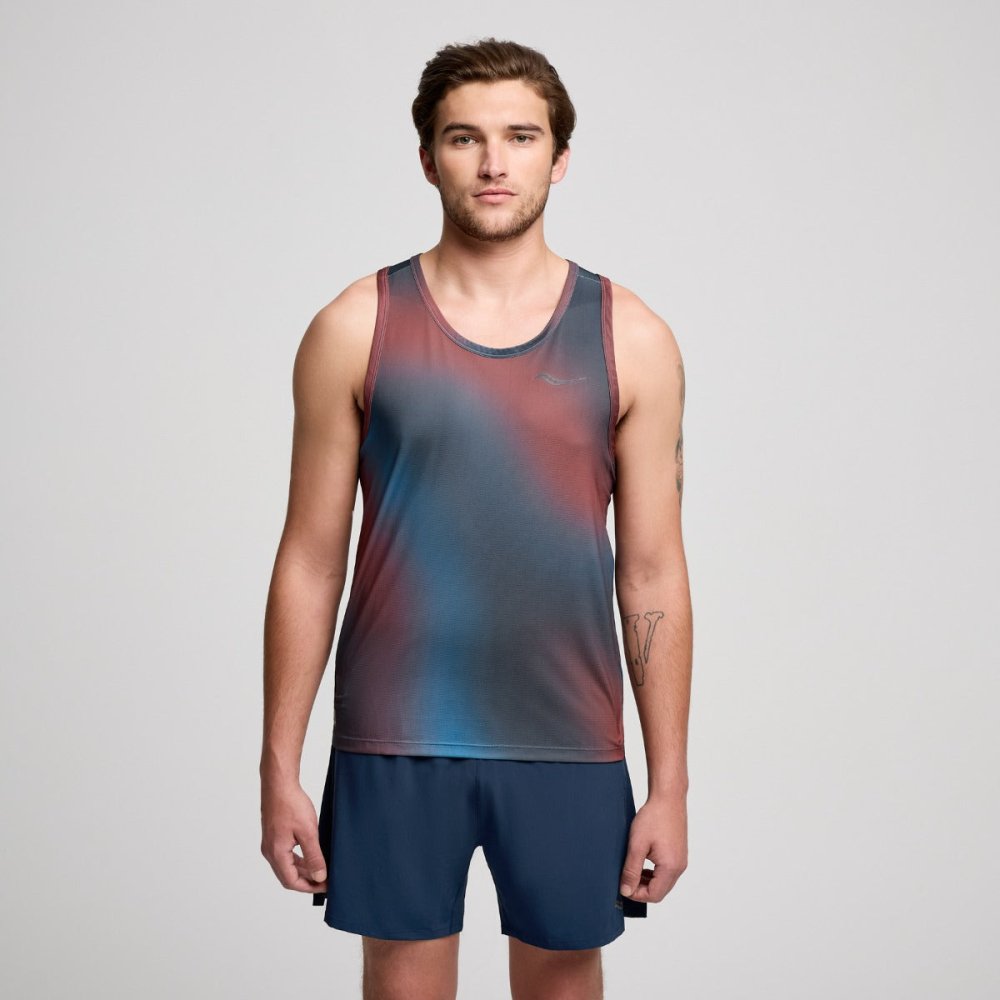 SAUCONY - STOPWATCH GRAPHIC SINGLET Men - Rev Online